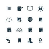 Books icons set N5