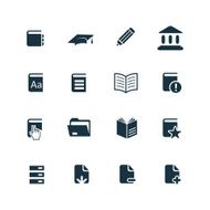 Books icons set N6