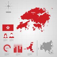 HONGKONG flag Asia World Map