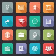 Collection of internet education icons