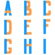 Set of letters Flat style N3