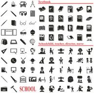 School Icons on White N2