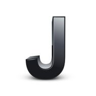 3d black letter J