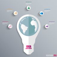 Infographics lightbulb design template N3