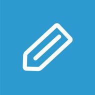 pencil icon white on the blue background N2