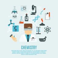 Chemistry Flat Icon Set