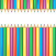 colored pencils isolated on white