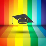 graduation cap vector icon N2