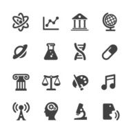 Educational Subjects Icons - Acme Series