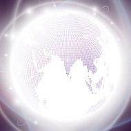 Dotted world globe light design vector illustration N7