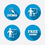 Demo with cursor icon Presentation billboard N14