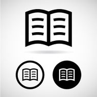 book icon great for any use Vector EPS10