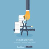 Vector illustration Flat study backgrounds set Education and online courses N13