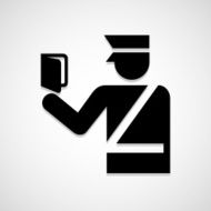 Police reading icon great for any use Vector EPS10