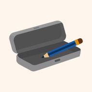 Pencil case theme elements N4