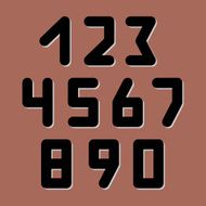 Number icons Vector set