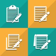 Icon of notes icons set Vector EPS10