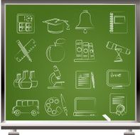 Education and school objects icons N3