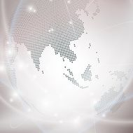 Dotted world globe light design vector illustration N8