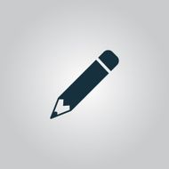 Pencil icon flat design N4