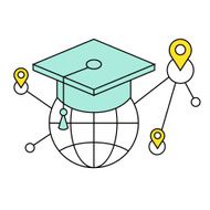 Online education concept e-learning studying process professional learning via