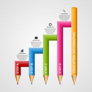 Education pencil option Infographics design template N9