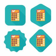 calculator flat icon with long shadow eps10 N45
