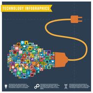 Light bulb with Knowledge infographics vector format N2