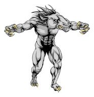 Horse scary sports mascot
