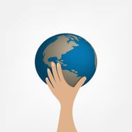 hand globe