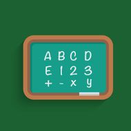 Blackboard symbol on green background clean vector