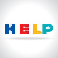 Helping hands Vector illustration N2