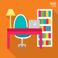 Study in flat style