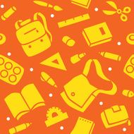 School pattern with education supplies N6