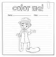 Coloring worksheet with a man N2