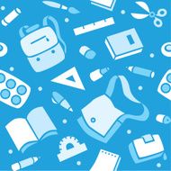 School pattern with education supplies N7