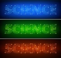 Science on triangular nodes connection structure vector art
