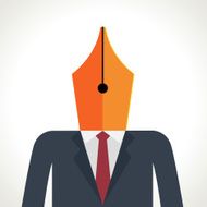 Business man Head pen