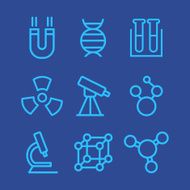 Science icons set N4