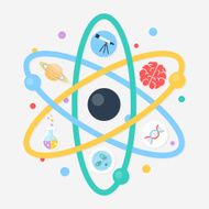 Science abstract vector illustration flat style