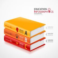 modern infographic Template with book N4