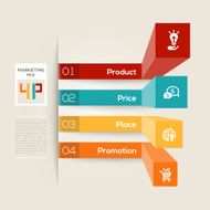 4P Business Marketing Concept Illustration