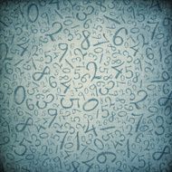 Simple handwrited numbers on cell paper