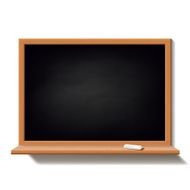 Black school board isolated on white background