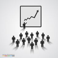 Silhouette of people on presentation