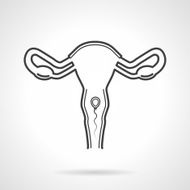 Abstract contour vector icon for fertilization