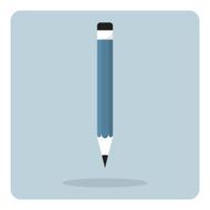 Vector of flat icon wooden pencil