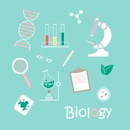 Vector Set Science Lab Objects and Icons
