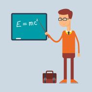 Character - teacher education concept Vector illustration fla
