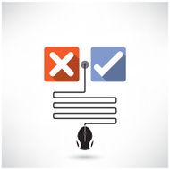 Rejection and approval concept The best choice icons